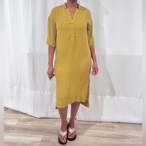 H&M mustard yellow dress
